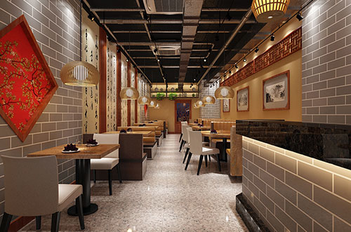 桥头镇传统中式餐厅餐馆装修设计效果图